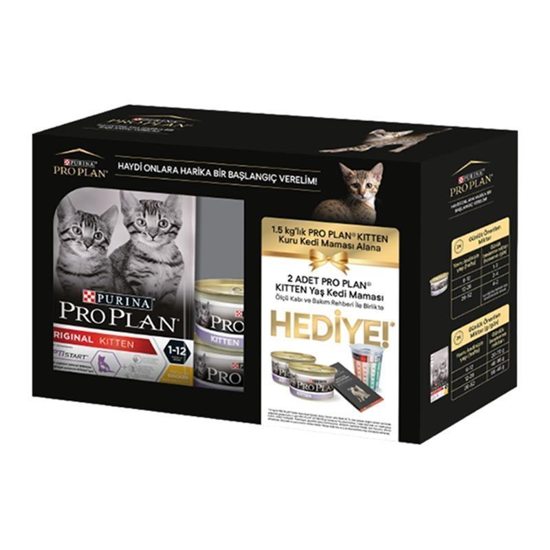Pro PlanPro Plan Kitten Tavuklu Yavru Kedi Maması 1.5 Kg | 2 Adet Kitten Konserve ve Ölçü Kabı Hediyeli