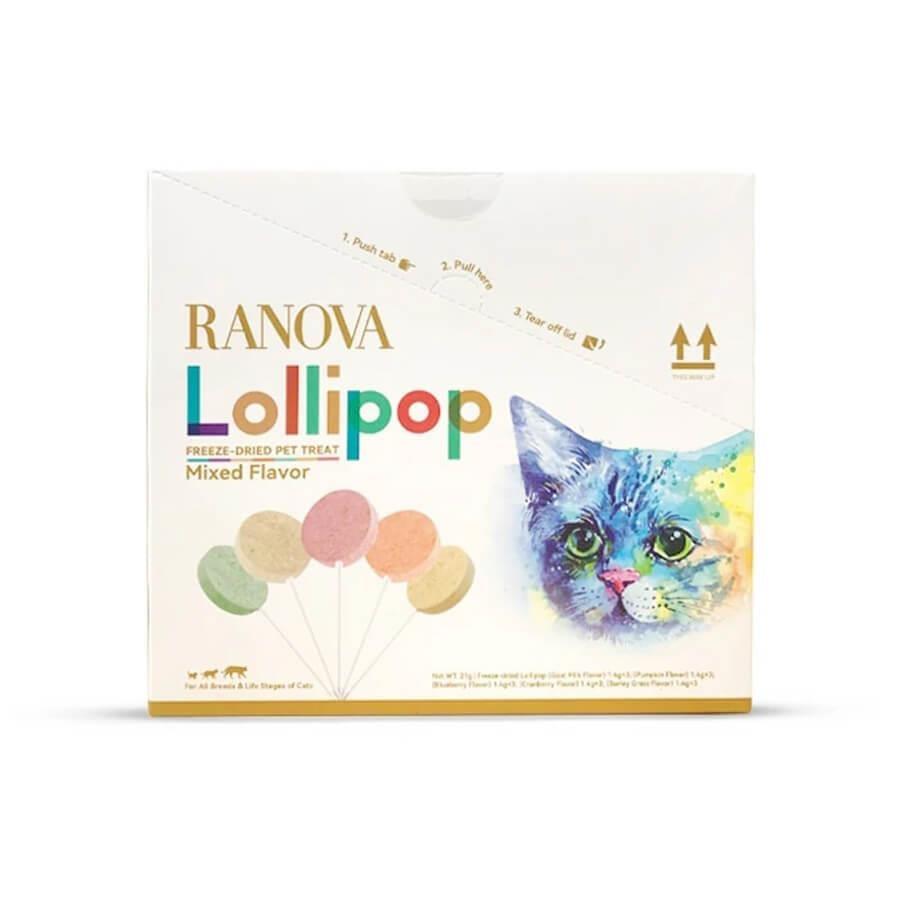 RANOVARanova Kediler için Karışık Lezzetli Lolipop 1.4g 15'li