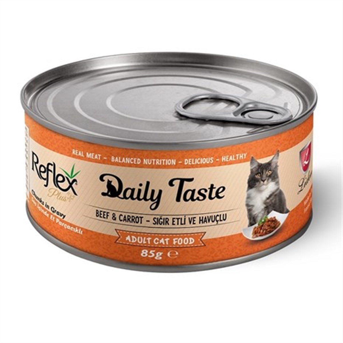 REFLEXReflex Daily Taste Domates Soslu Biftek Havuçlu Kedi Konservesi 85gr