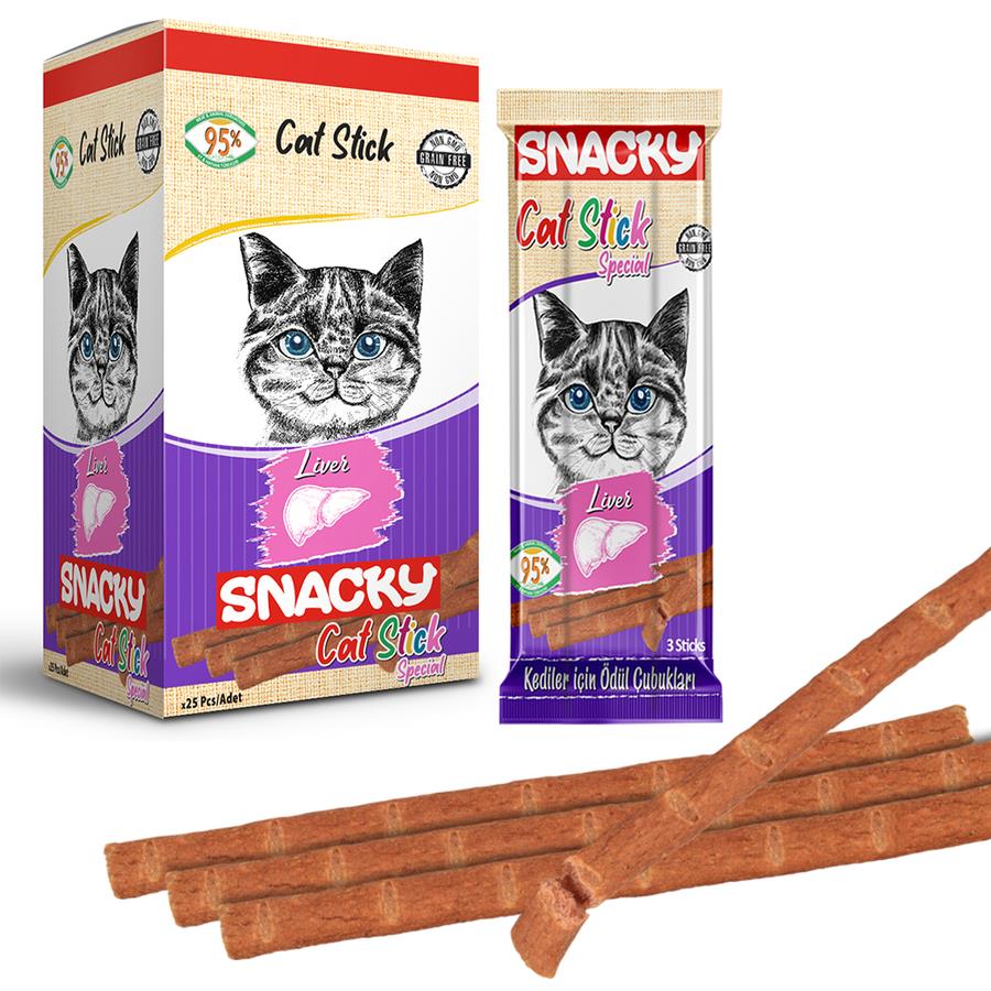 SNACKYSnacky Kedi Stick Ödül Ciğerli 3*5 gr