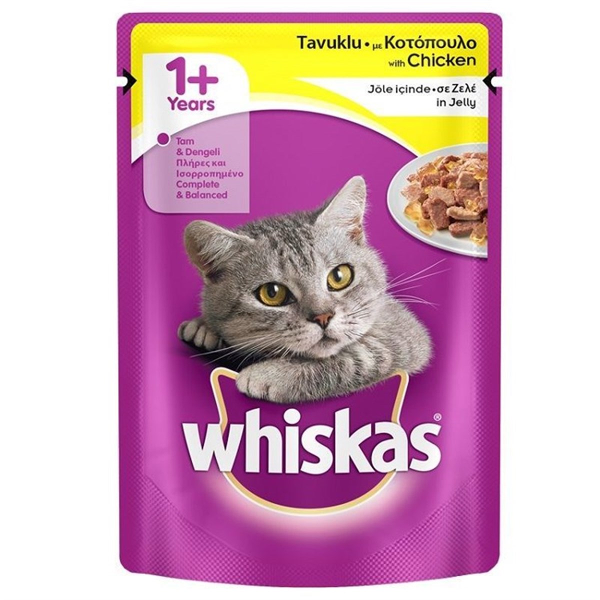 WHİSKASWhiskas Pouch Tavuklu Yetişkin Kedi Konserve Mamasi 100 Gr.