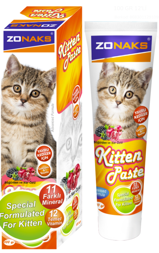 ZONAKSZonaks Kitten Paste Böğürtlen ve Nar Özlü 100 gr