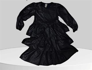 Kız Çocuk Deri Elbise Lacivert Kat Kat-Kız Çocuk Elbise-Bebegimindolabinda.com