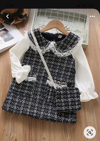 Kız Çocuk Elbise ve Çantalı Takım-Kız Çocuk Alt Üst Takım-Bebegimindolabinda.com
