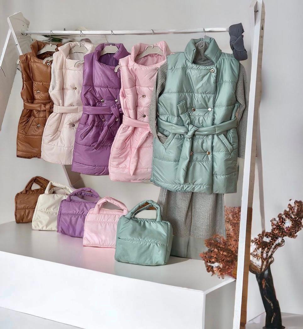 Kız Çocuk Şişme Yelekli Elegant 5'li Mor Takım-Kız Çocuk Alt Üst Takım-Bebegimindolabinda.com