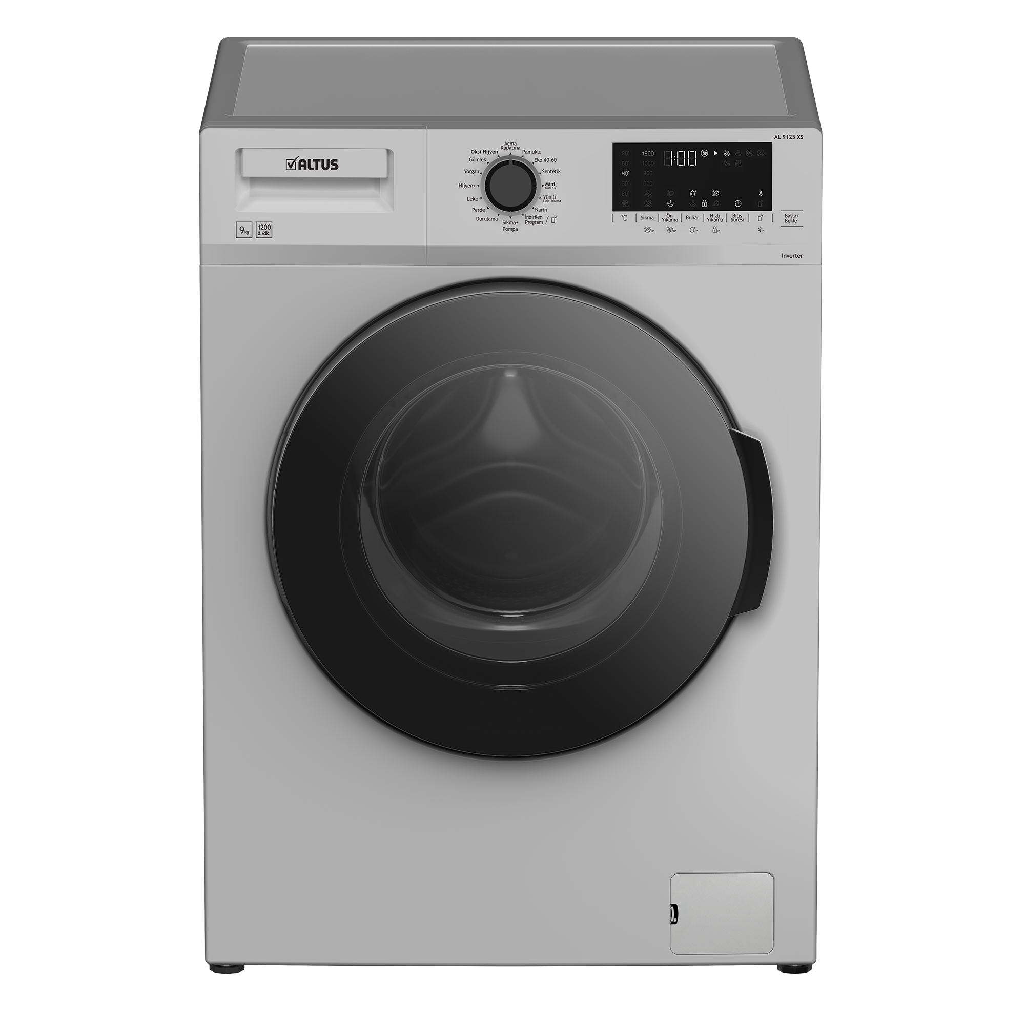 ALTUS 9123 XS 1200 DEVİR 9 KG İNOX ÇAMAŞIR MAKİNESİ