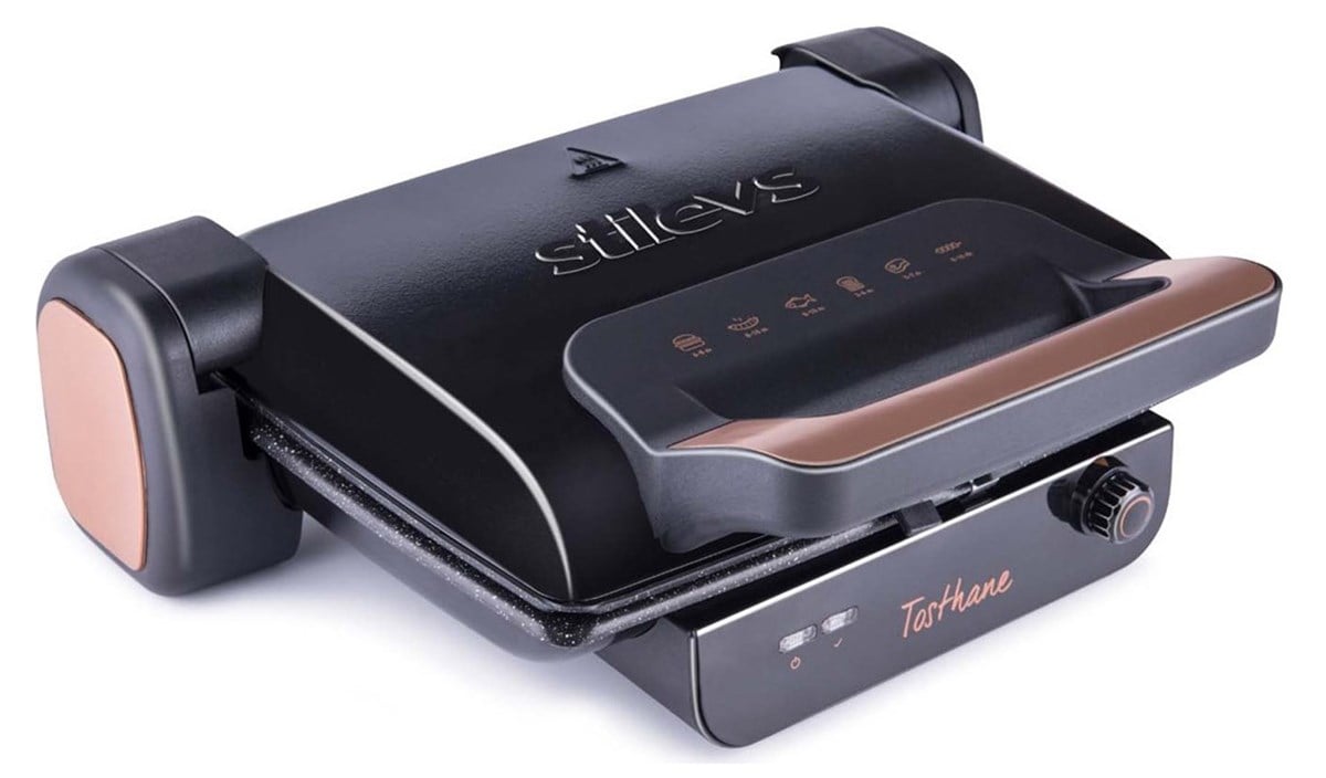Stilevs Tosthane 1800 W Granit Tost Makinesi Siyah