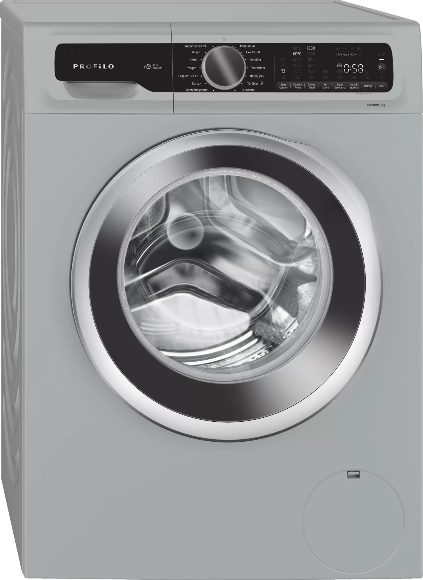 Profi̇lo CGA242XSTR 9 KG 1200 Devi̇r İnox Çamaşir Maki̇nasi	