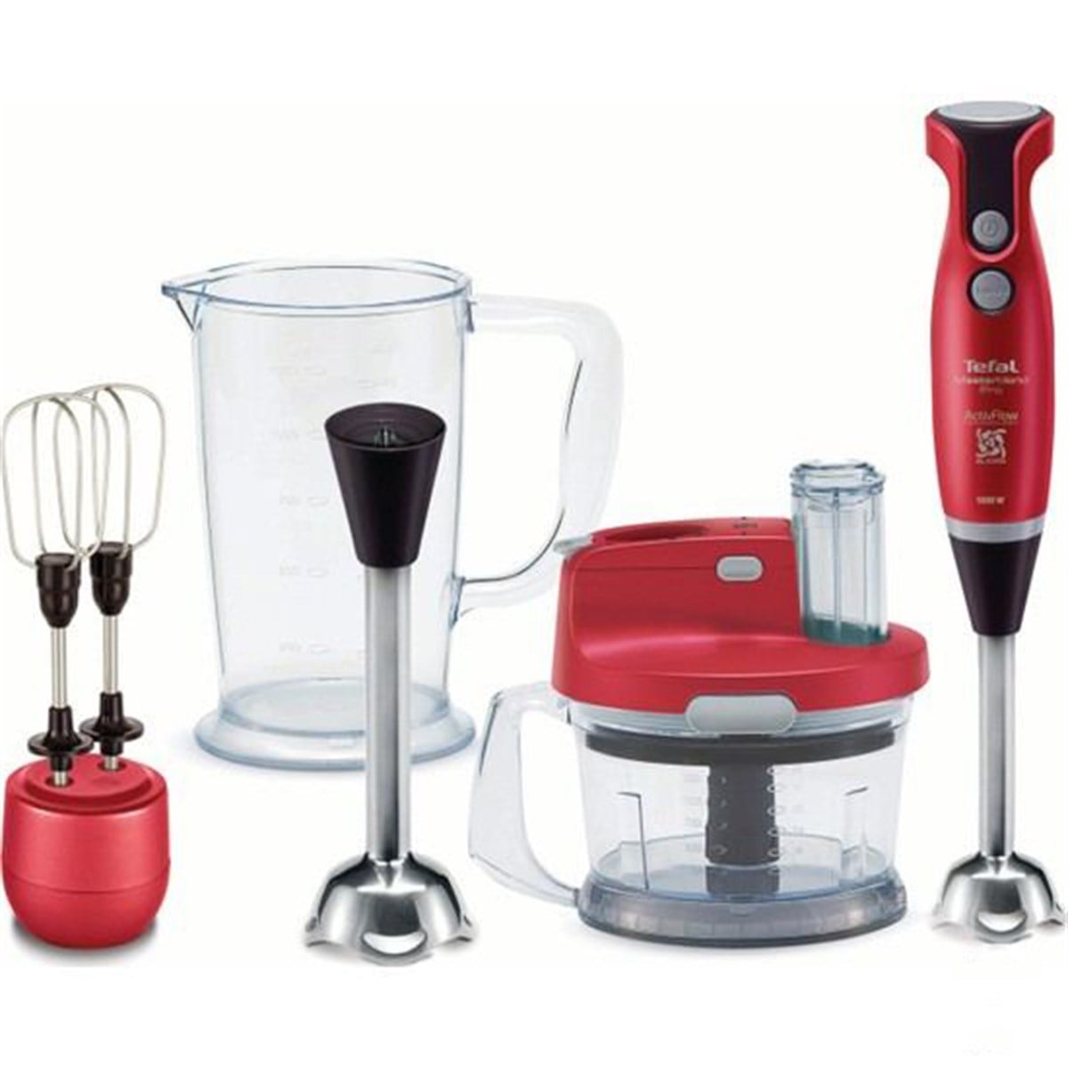 Tefal  Powelix Activflow Pro 1000 W Blender Seti - Kırmızı