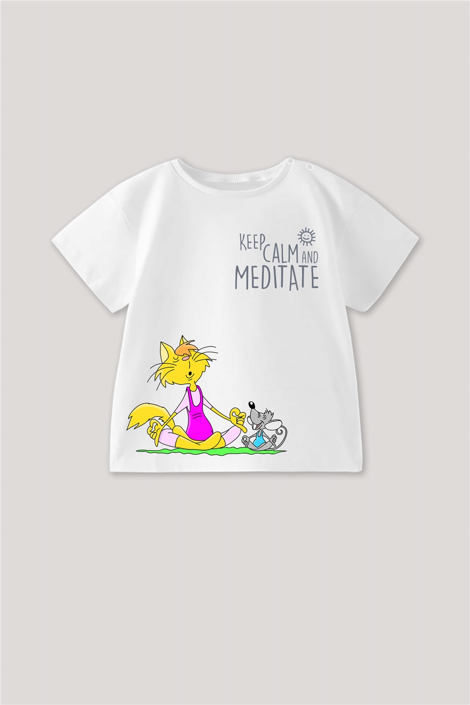 Keep Calm and Meditate Bebek Tişört