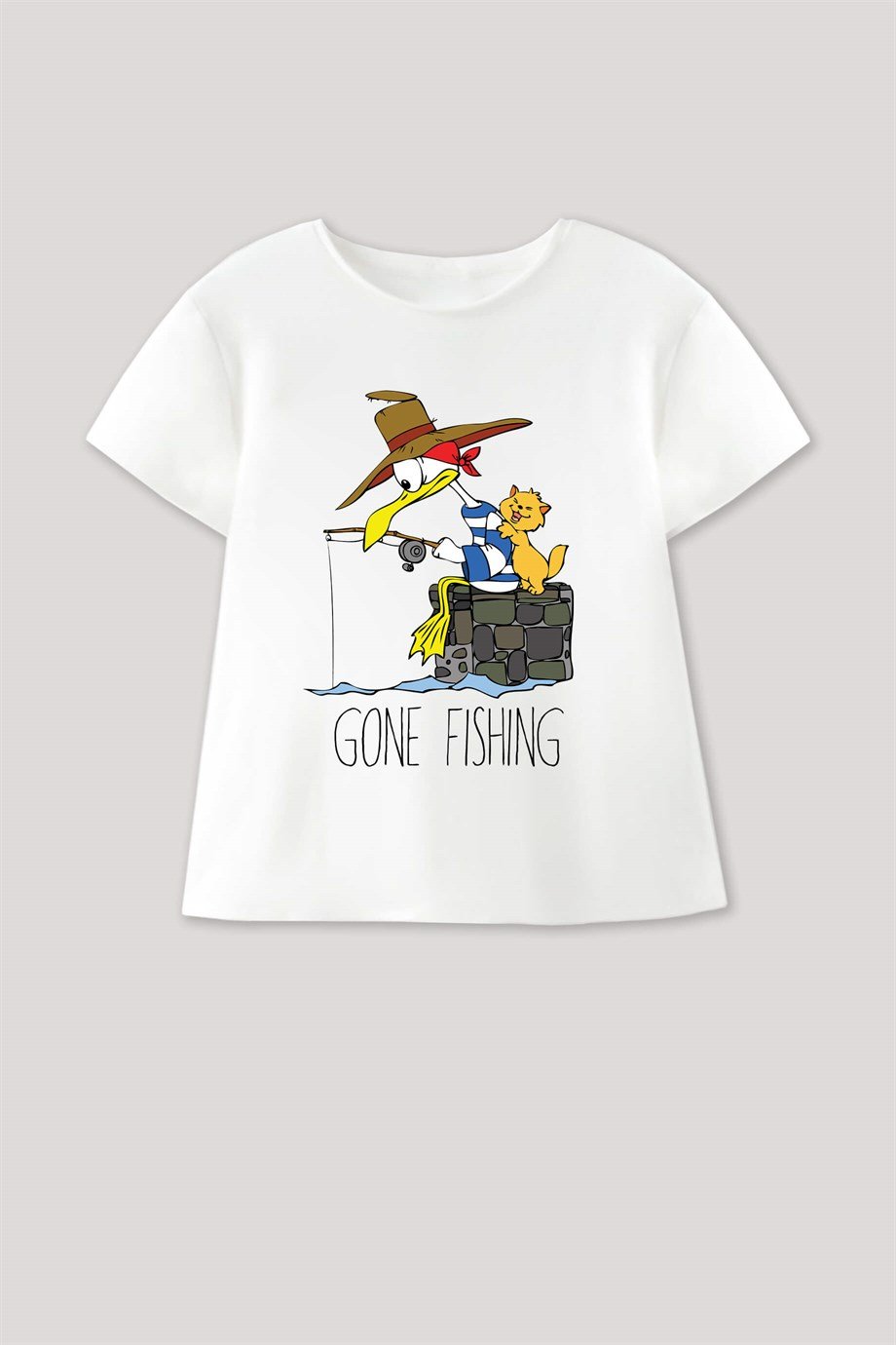 Gone Fishing Kız Çocuk Tişört