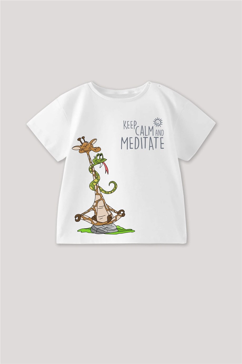 Keep Calm and Meditate Bebek Tişört