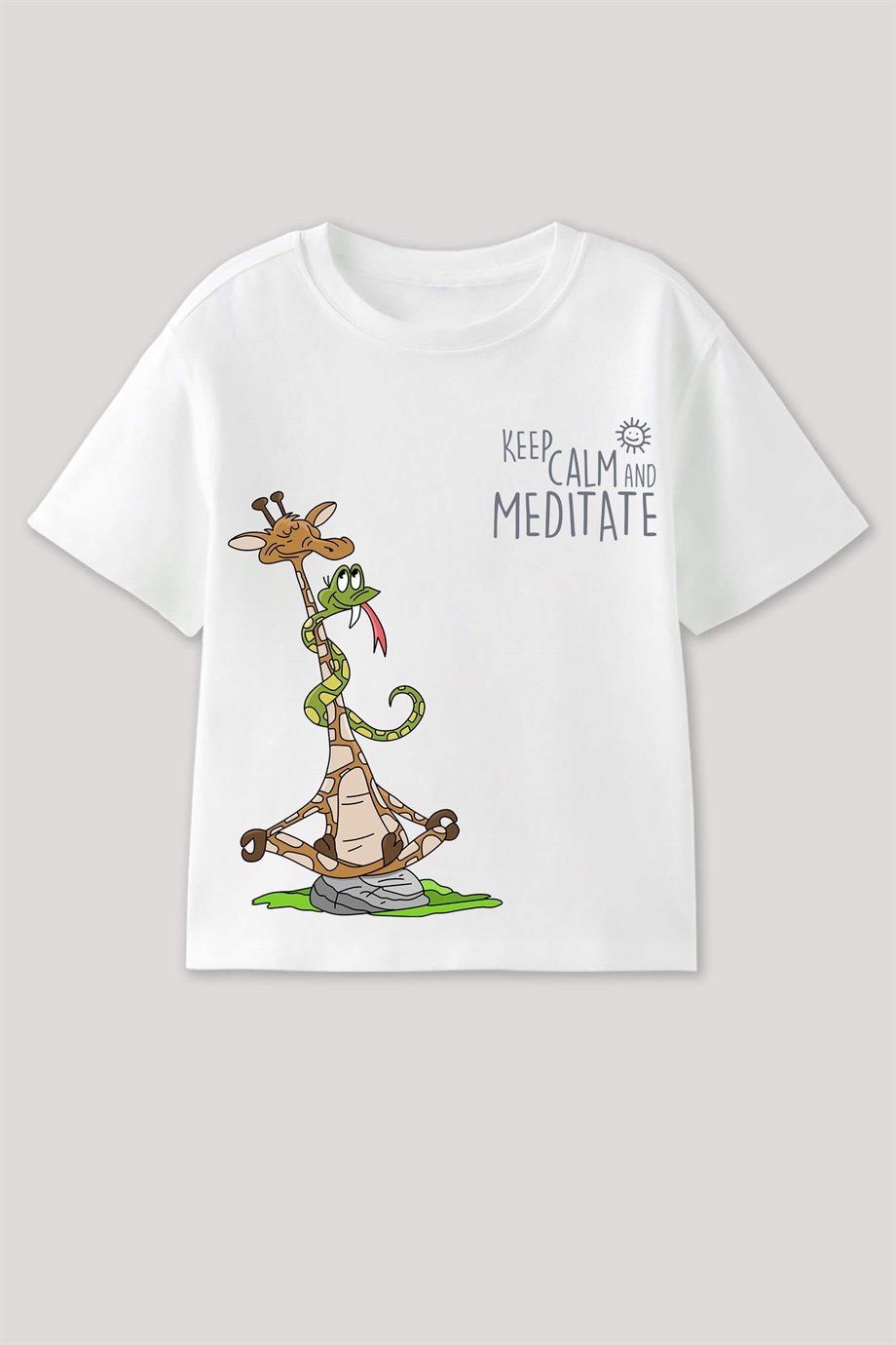 Keep Calm and Meditate Çocuk T Shirt