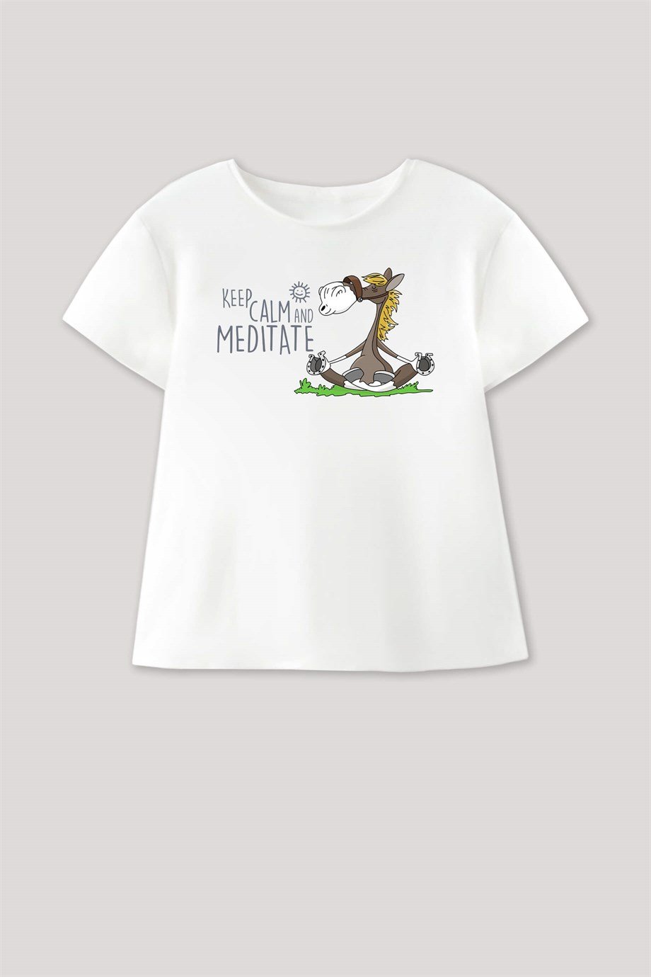 Keep Calm and Meditate Kız Çocuk Tişört
