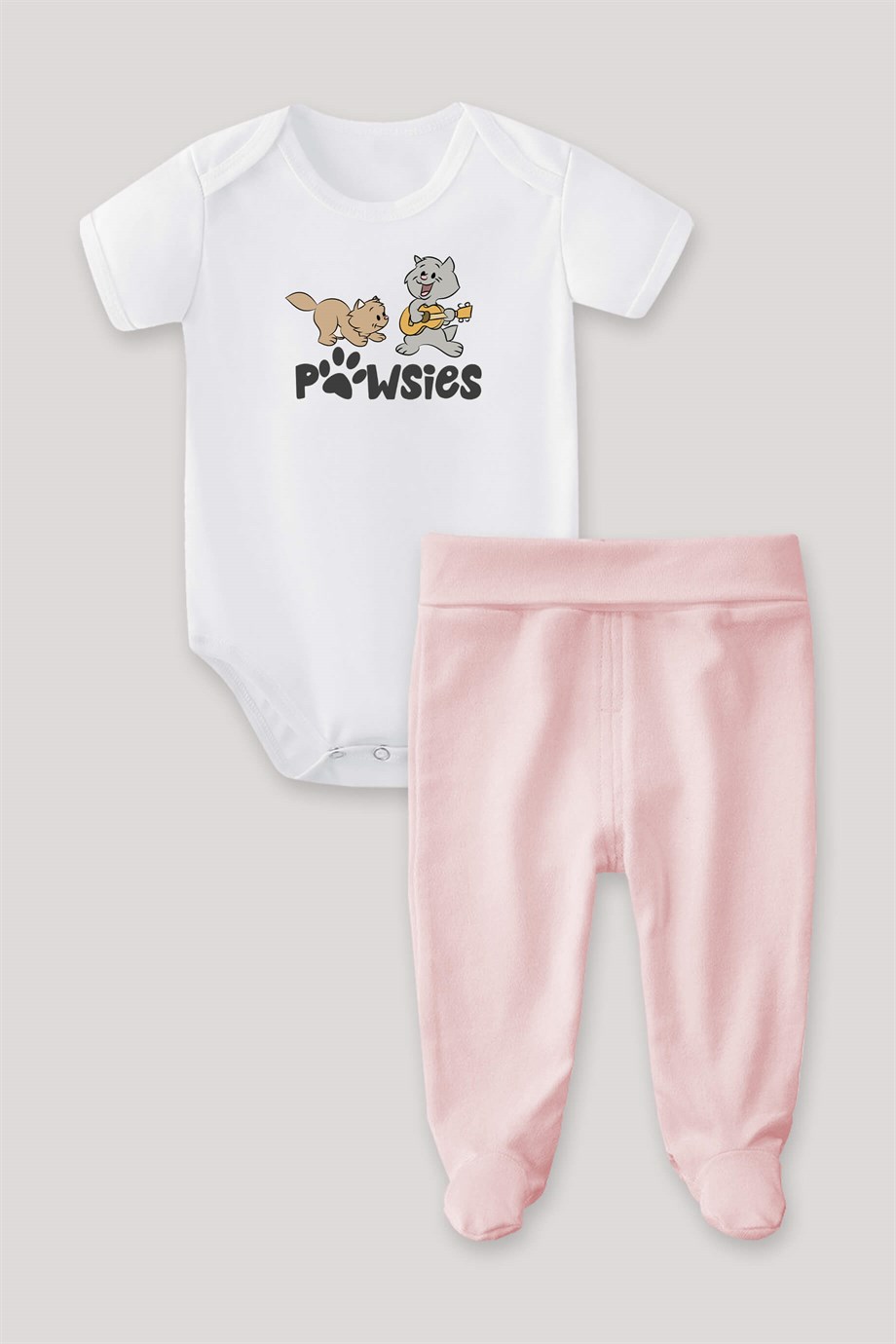 Pawsies Bebek Body Patikli Alt Üst Takım