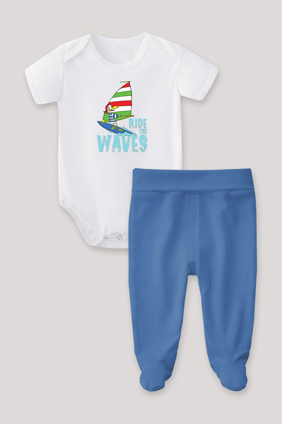 Ride the Waves Bebek Body Patikli Alt Üst Takım