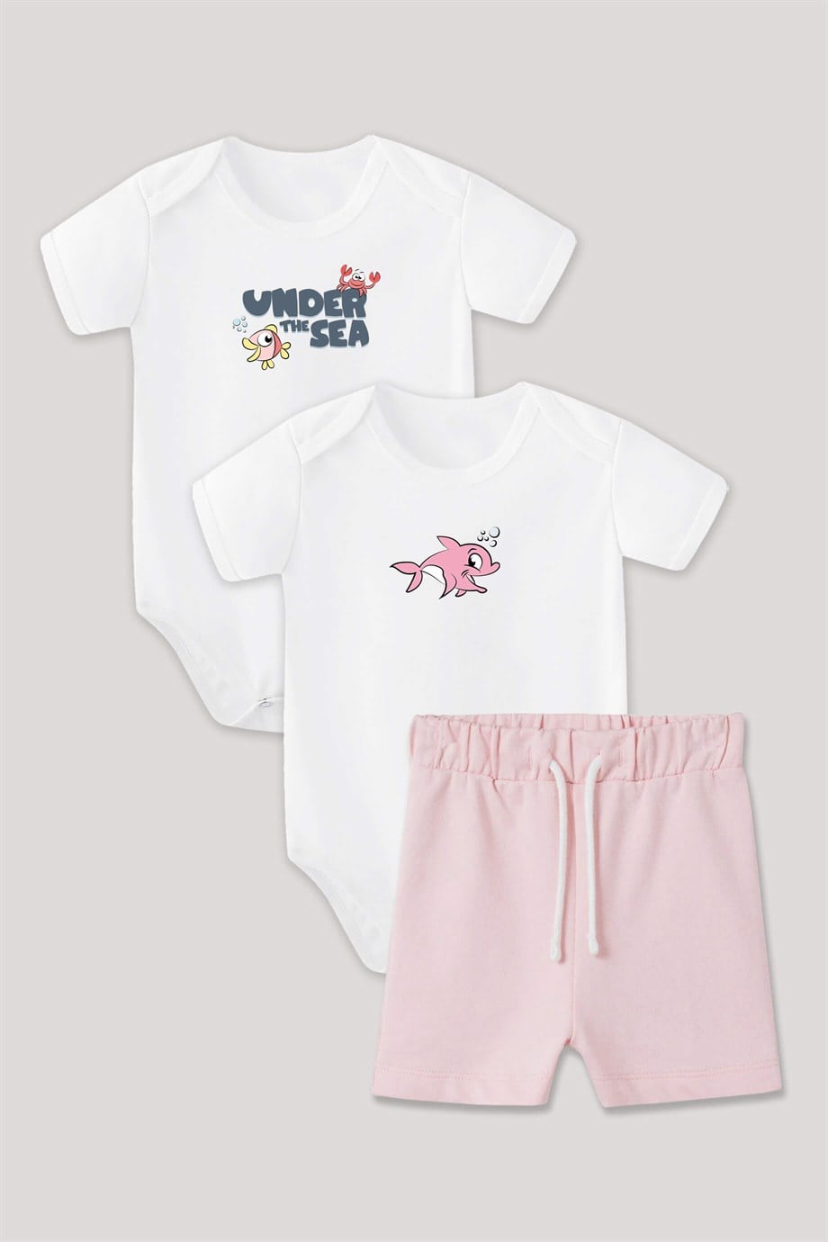 Under the Sea Bebek Body Şort Üçlü Set