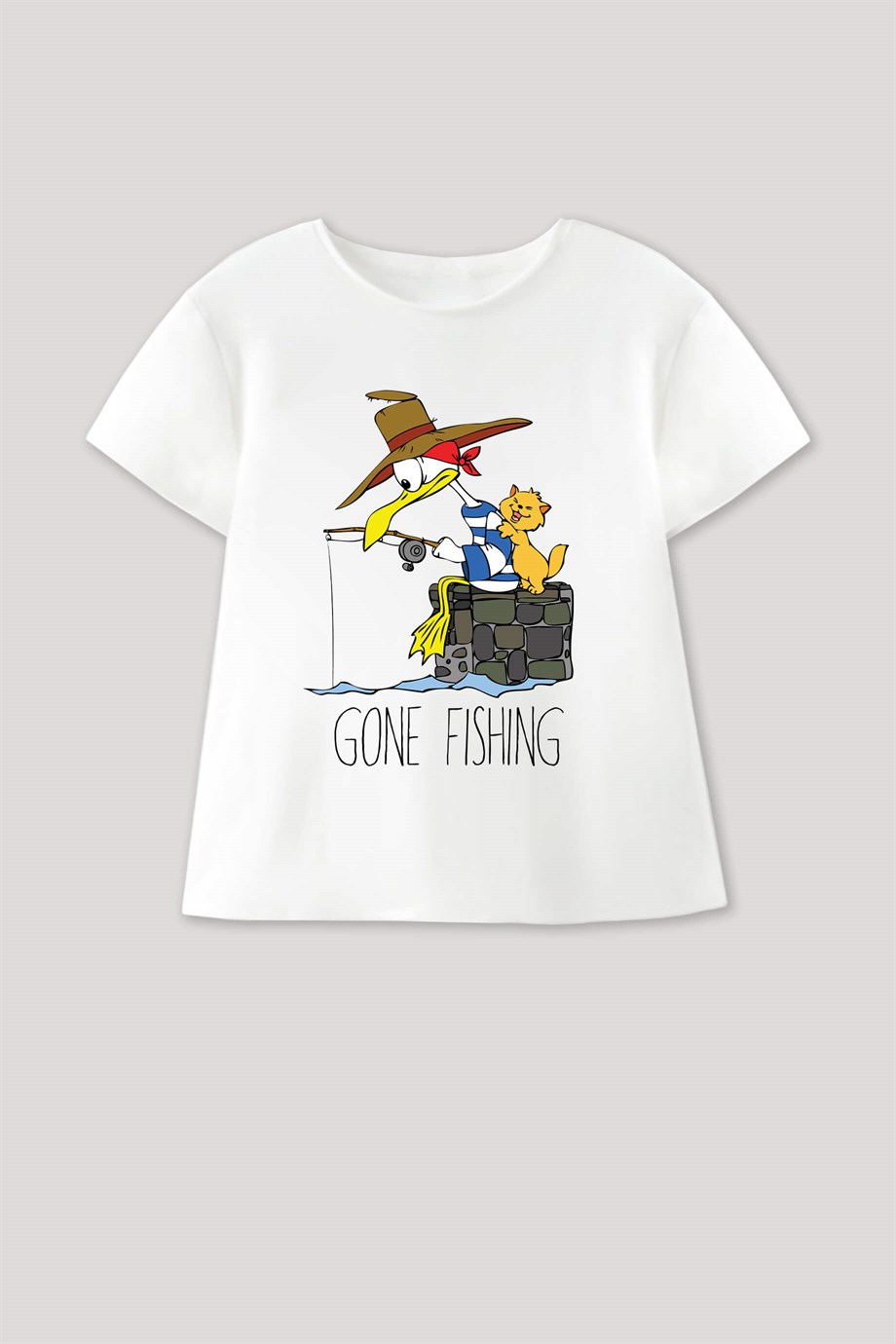 Gone Fishing Kız Çocuk Tişört