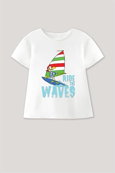 Ride the Waves Kız Çocuk Tişört