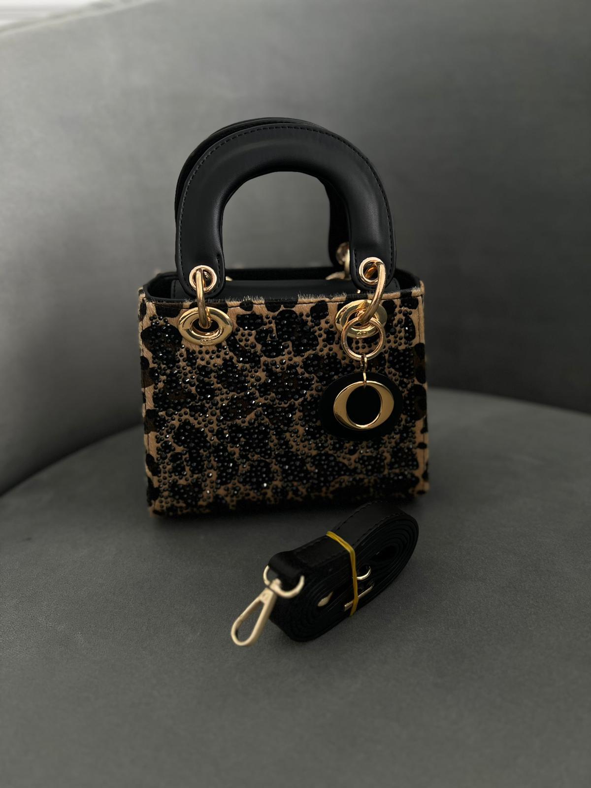 DİAMOND TAŞLİ ÇANTA LEOPAR RENK