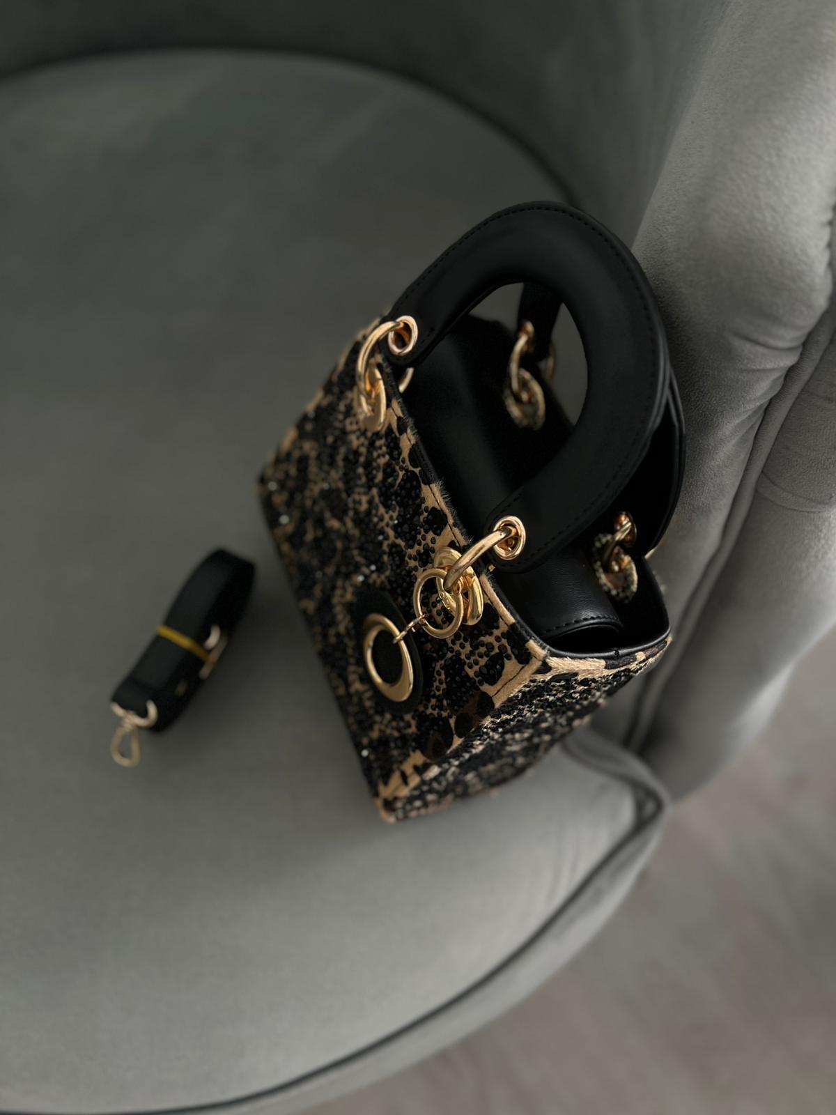 DİAMOND TAŞLİ ÇANTA LEOPAR RENK