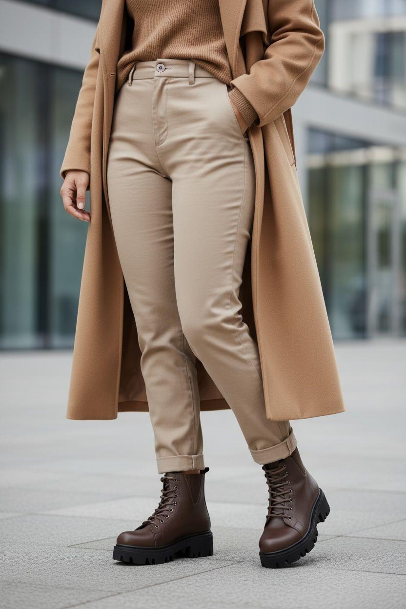 Kalın tabanı ve rahat yapısıyla gün boyu konfor sunan, şehir stiline uygun bağcıklı kahverengi bot. Hem günlük hem outdoor kullanıma ideal