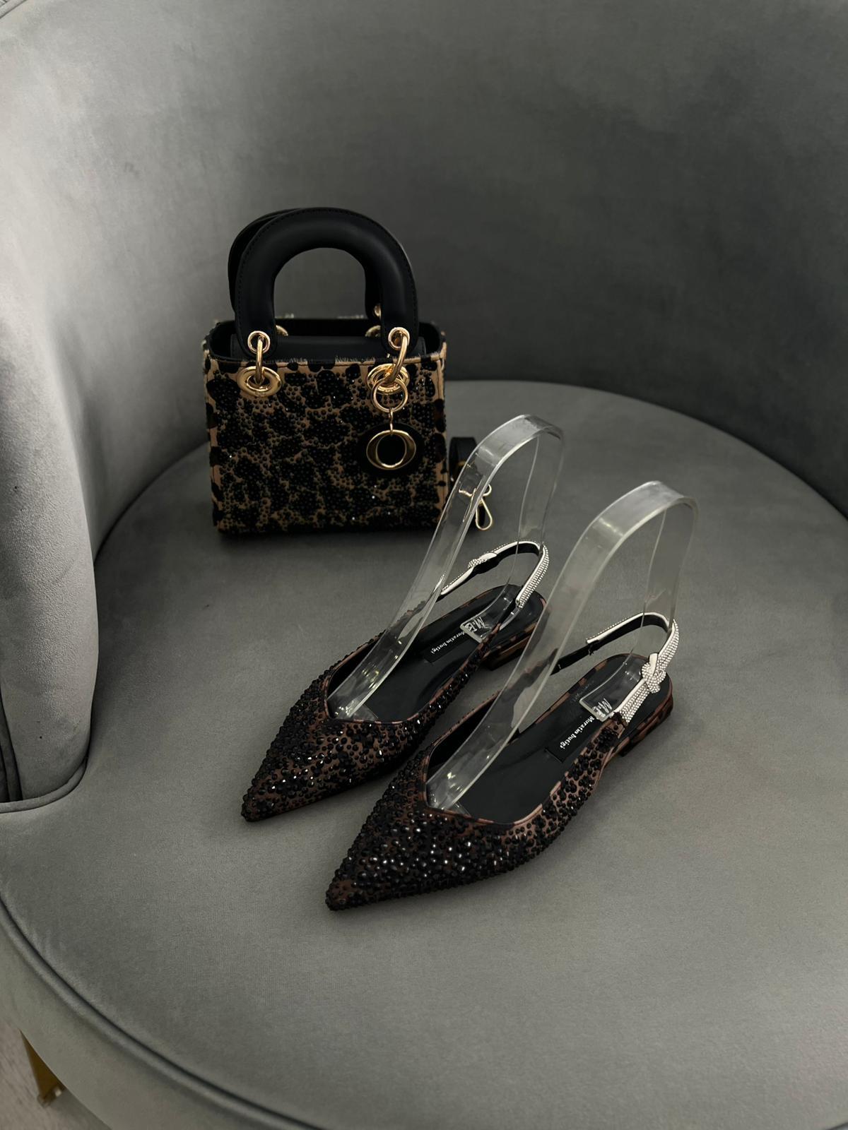 MİNAKA LEOPAR BSATEN LEOPAR TAŞ DETAY KADIN BABET