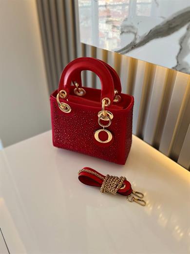  DİAMOND TAŞLİ ÇANTA KIRMIZI RENK