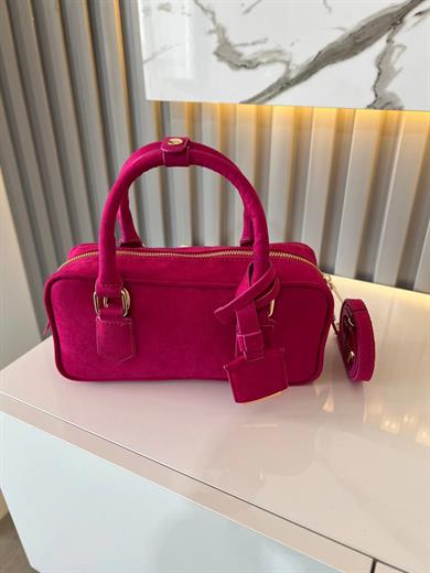  LUXE FUŞYA SÜET KADIN ÇANTA