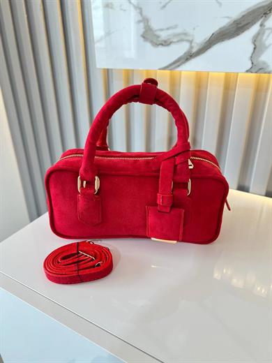  LUXE KIRMIZI SÜET KADIN ÇANTA