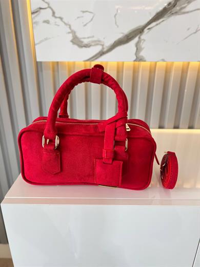  LUXE KIRMIZI SÜET KADIN ÇANTA