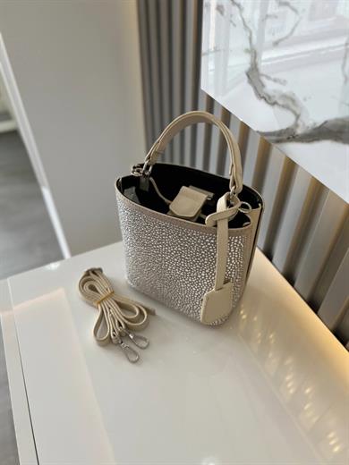 DİAMOND TAŞLİ ÇANTA BEJ RENK