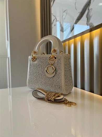 DİAMOND TAŞLİ ÇANTA BEYAZ RENK