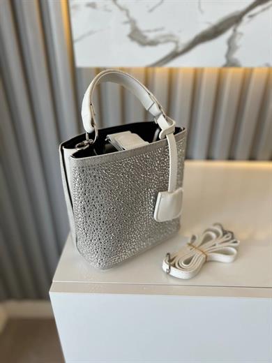 DİAMOND TAŞLİ ÇANTA BEYAZ   RENK