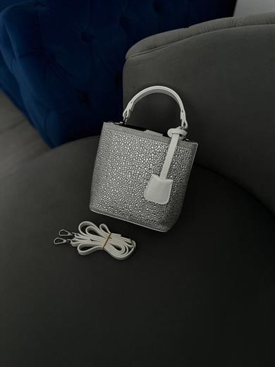 DİAMOND TAŞLİ ÇANTA BEYAZ   RENK