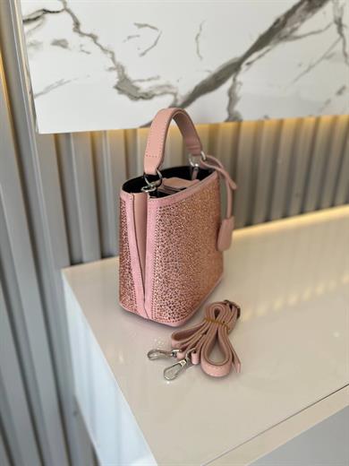 DİAMOND TAŞLİ ÇANTA PUDRA RENK