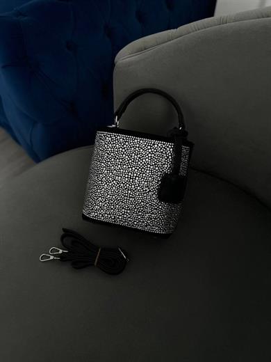 DİAMOND TAŞLİ ÇANTA SİYAH CANCAN   RENK