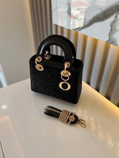 DİAMOND TAŞLİ ÇANTA SİYAH RENK