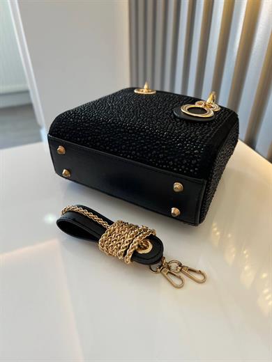 DİAMOND TAŞLİ ÇANTA SİYAH RENK