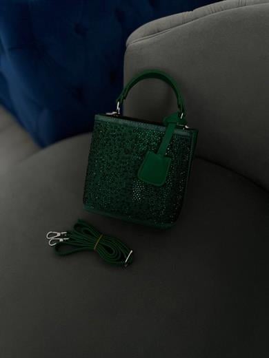 DİAMOND TAŞLİ ÇANTA YEŞİL   RENK