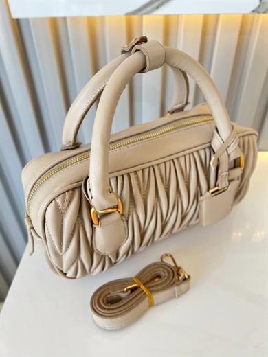 LUXE BEJ MAT KADIN ÇANTA
