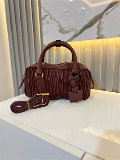 LUXE  BORDO MAT KADIN ÇANTA