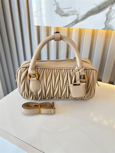 LUXE BEJ MAT KADIN ÇANTA