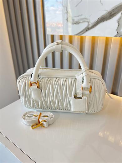 LUXE BEYAZ MAT KADIN ÇANTA