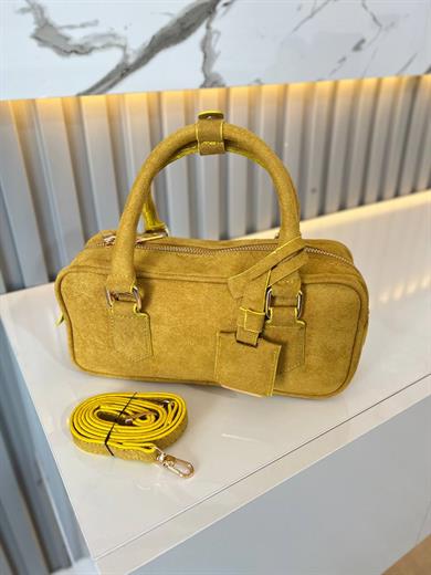 LUXE SARI SÜET KADIN ÇANTA