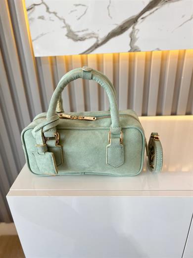 LUXE SU YEŞİL SÜET KADIN ÇANTA