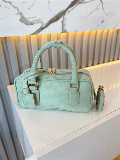 LUXE SU YEŞİL SÜET KADIN ÇANTA