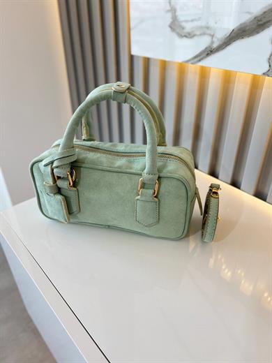 LUXE SU YEŞİL SÜET KADIN ÇANTA