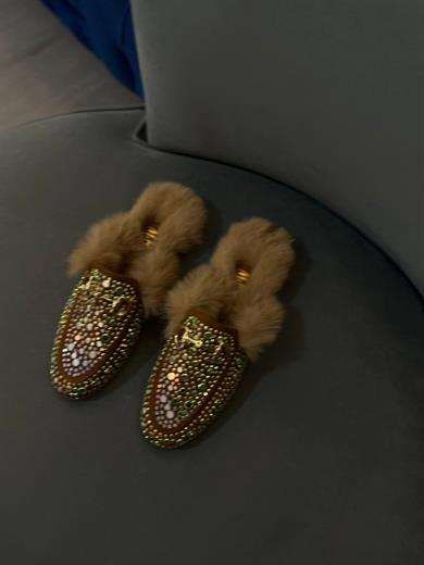 MİRANİ TABA TAŞ DETAYLI KÜRKLÜ TERLIK