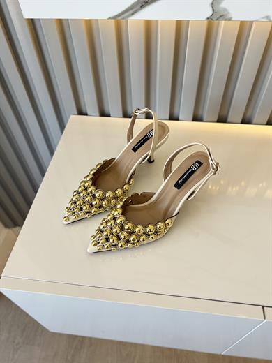 NORMİNA BEJ RUGAN TROK DETAY KADIN TOPUKLU AYAKKABI